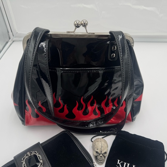 Killstar Rob Zombie Black and Red Handbag Set - Picture 11 of 16